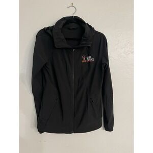 Lululemon Go The Distance Jacket With Hideaway Hoodie SFCF Logo Size 6 Black